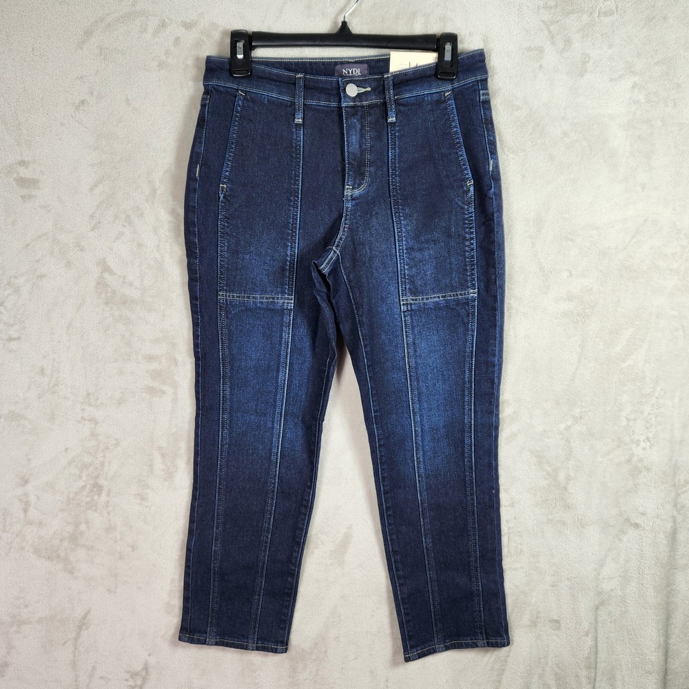 NYDJ Denim Womens 2 Petite Midnight Breeze Margo Girlfriend Ankle Jeans A708916